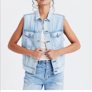 American eagle boyfriend jean vest